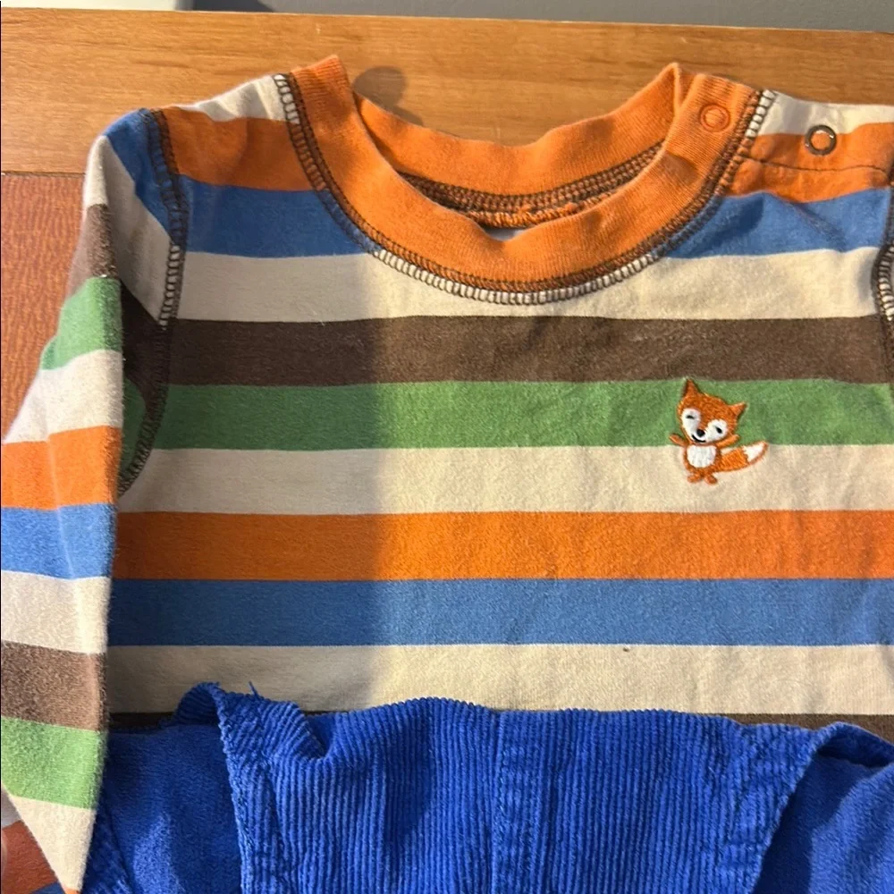 Gymboree Blue Denim Overalls with Owl‎